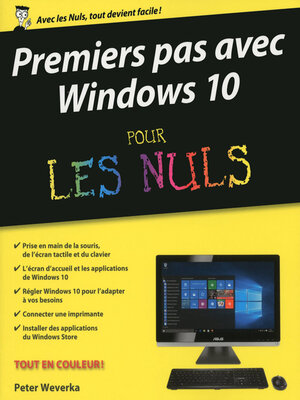 cover image of Premiers pas avec Windows 10 pour les Nuls